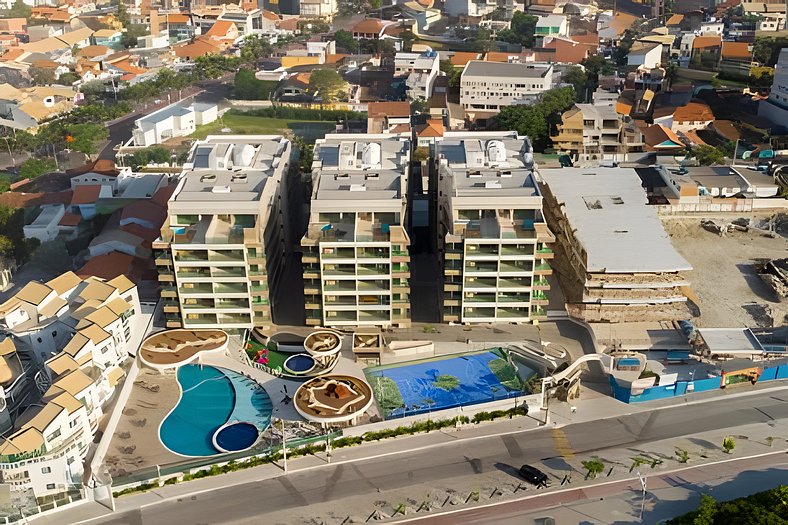 203 Apto frente à Praia dos Anjos com piscina