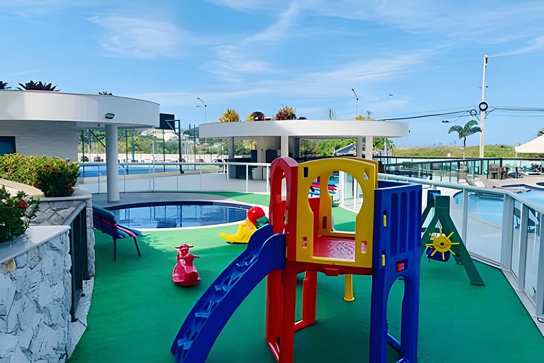 203 Apto frente à Praia dos Anjos com piscina