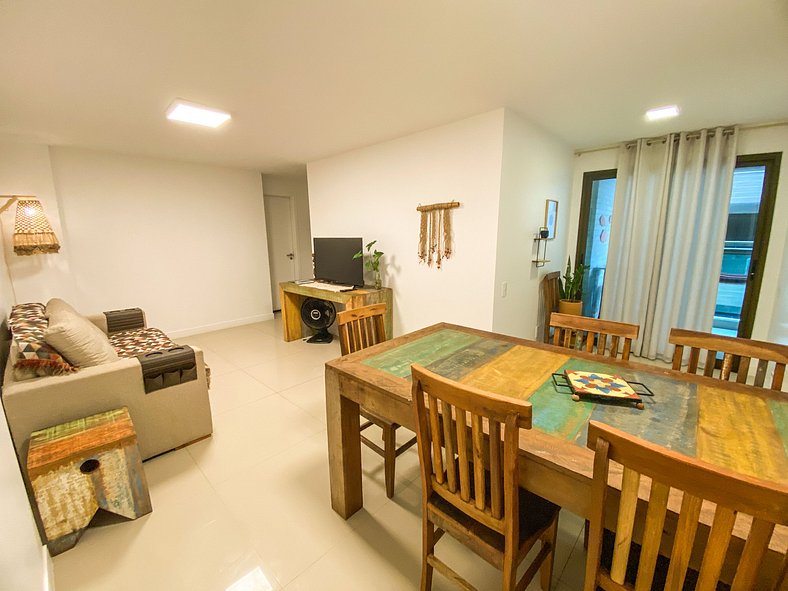 Apartamento nuevo frente a Praia dos Anjos c\vista