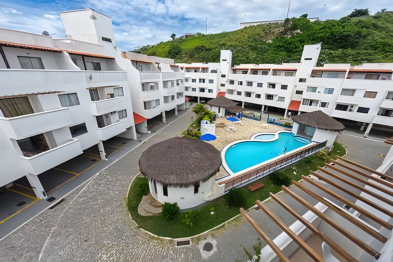 Duplex praiano com vista incrível da Praia Grande